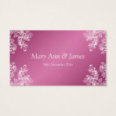 Elegante Drink Voucher  Swirls 2 Roze Visitekaartje (Achterkant)