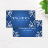 Elegante Drink Voucher  Swirls 2 Saffier Visitekaartje (Bureau)