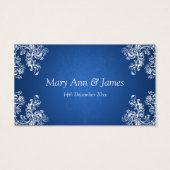 Elegante Drink Voucher  Swirls 2 Saffier Visitekaartje (Achterkant)