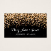 Elegante Drink Voucher Vallende Sterren Goud Visitekaartjes (Achterkant)