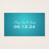 Elegante Drink Voucher Winter Herten Sparkle Turqu Visitekaartje (Achterkant)