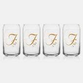 Elegante Drinkset met Maagd Maria Monogram Blikvorm Glas (Achterkant)