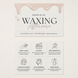 Elegante Drip Wax Aftercare Pastel Visitekaartje