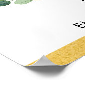 Elegante Drive Through Bruidsfeest Parade Welkom Poster (Hoek)