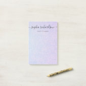 Elegante dromerige pastel | Glam Blue en Pink Post-it® Notes (Op bureau)