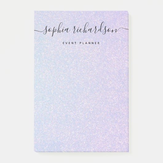 Elegante dromerige pastel | Glam Blue en Pink Post-it® Notes (Voorkant)