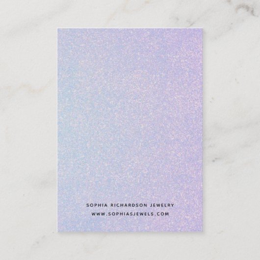 Elegante dromerige pastel | Glam Oorbel Display Ka Visitekaartje (Achterkant)