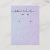 Elegante dromerige pastel | Glam Oorbel Display Ka Visitekaartje (Voorkant)