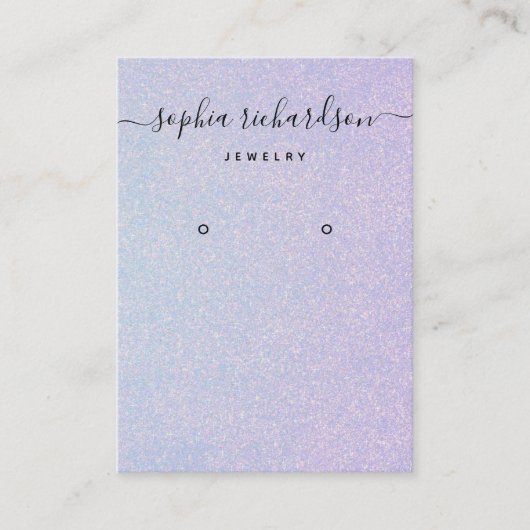 Elegante dromerige pastel | Glam Oorbel Display Ka Visitekaartje (Voorkant)