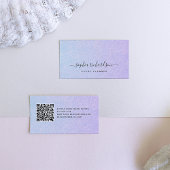 Elegante dromerige pastel met QR-code Visitekaartje