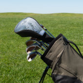 Elegante dromerige witte sneeuw uil gepersonalisee golfheadcover (Insitu)