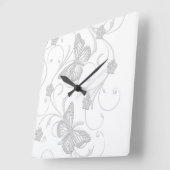 Elegante droom grijze vlinder klok (Hoek)
