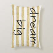 Elegante droom grote tekst | Faux gouden glitter s Accent Kussen (Achterkant (Verticaal))