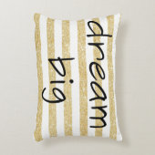 Elegante droom grote tekst | Faux gouden glitter s Accent Kussen (Voorkant(Verticaal))
