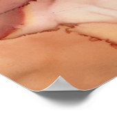 Elegante droom Oranje Inkt Bruiloft Feest Welkom Poster (Hoek)