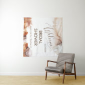 Elegante droomachtige oranje inkt bruiloft feest b wandkleed (In Situ (horizontaal))