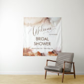 Elegante droomachtige oranje inkt bruiloft feest b wandkleed (In situ)