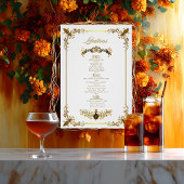 Elegante Druid Hills Autumn Bar Menu Perfect Poster