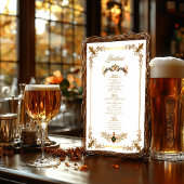 Elegante Druid Hills Autumn Bar Menu Perfect Poster