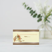 Elegante druif wijnstok, herfst bladeren trouwplaa plaatskaartje (Staand voorkant)