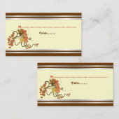 Elegante druif wijnstok, herfst bladeren trouwplaa plaatskaartje (Voorkant / Achterkant)