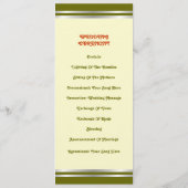 Elegante druiven en bladeren bruiloft programma ka programmakaart (Achterkant)