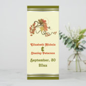 Elegante druiven en bladeren bruiloft programma ka programmakaart (Staand voorkant)