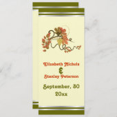 Elegante druiven en bladeren bruiloft programma ka programmakaart (Voorkant / Achterkant)