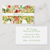 Elegante druiven en bloemen Garland Visitekaartje (Voorkant / Achterkant)