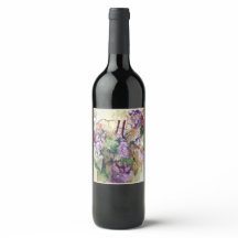 Elegante Druiven Voedsel- en Dranklabelset