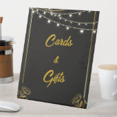 Elegante Dual Birthday Soiree Kaarten & geschenken Reclamebord Met Voetstuk (Insitu)