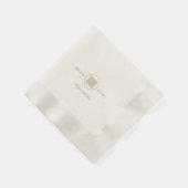 Elegante Dubbele Geluk Moderne Aziatische Gouden B Servet (Hoek)