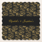 Elegante dubbele verjaardag Soiree Kartonnen Onderzetters (Voorkant)