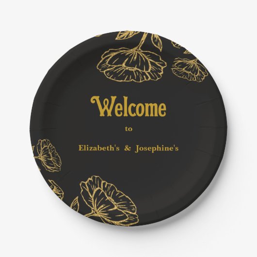 Elegante dubbele verjaardag Soiree Papieren Bordje (Voorkant)