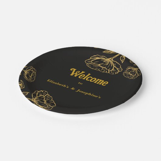 Elegante dubbele verjaardag Soiree Papieren Bordje (Gekanteld)