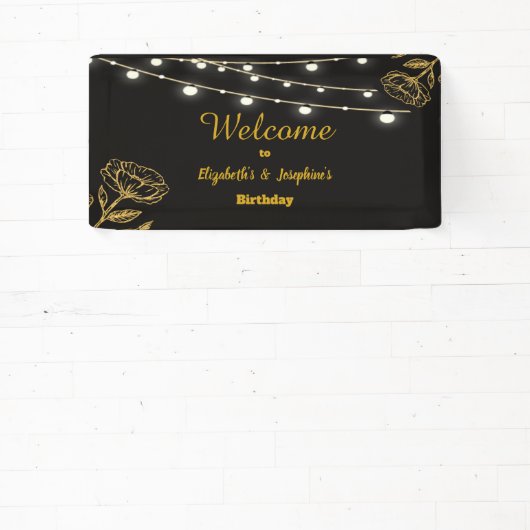 Elegante dubbele verjaardag Soiree Spandoek (Insitu)