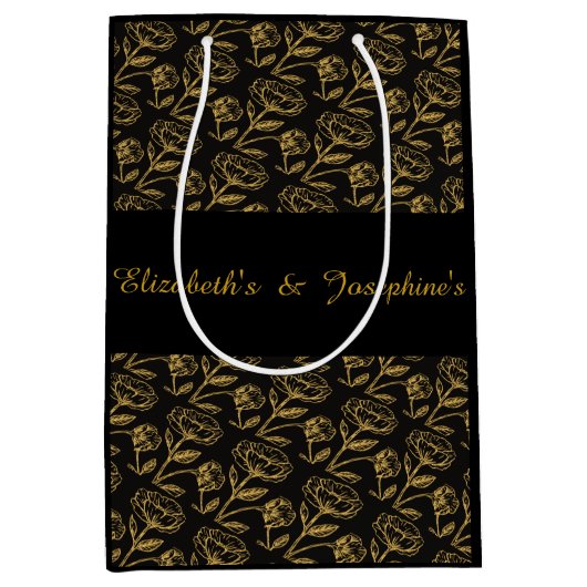 Elegante dubbele verjaardagssoiree medium cadeauzakje (Voorkant)
