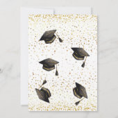 Elegante dubbele viering Graduation Party 2025 Kaart (Achterkant)