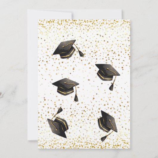 Elegante dubbele viering Graduation Party 2025 Kaart (Achterkant)