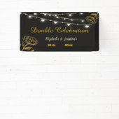 Elegante Dubbele Viering Verjaardag Soiree Spandoek (Insitu)