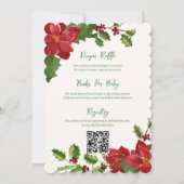 Elegante dubbelzijdige Kerstmis baby shower Kaart (Achterkant)