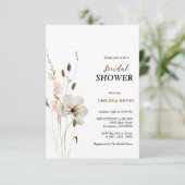 Elegante ducha de novias con flores de Boho Kaart (Staand voorkant)