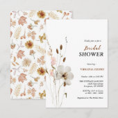 Elegante ducha de novias con flores de Boho Kaart (Voorkant / Achterkant)