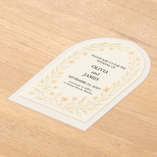 Elegante duidelijke acryl bruiloft uitnodiging (Laagn)