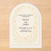 Elegante duidelijke acryl bruiloft uitnodiging (Voorkant)