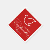 Elegante Duif Bevestiging Gepersonaliseerd servet (Hoek)