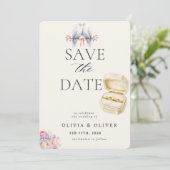 Elegante Duif Save the Date Uitnodiging – Romantis (Staand voorkant)