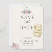 Elegante Duif Save the Date Uitnodiging – Romantis (Voorkant)