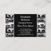 Elegante Duitse jachtscène Running Deer and Boar Visitekaartje (Voorkant)