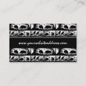 Elegante Duitse jachtscène Running Deer and Boar Visitekaartje (Achterkant)